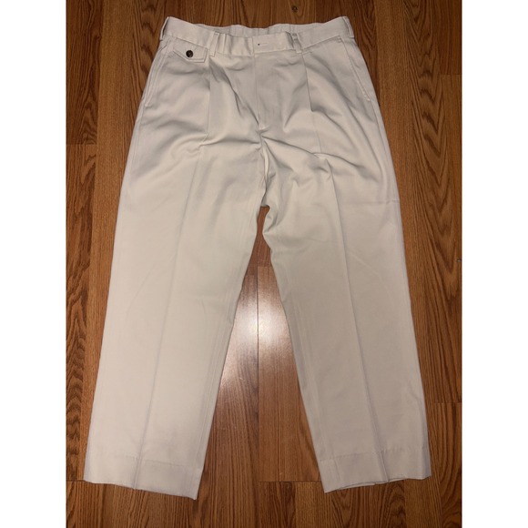 Brooks Brothers Other - Brooks Brothers‎ Country Club Mens Pleated Pants Khaki W34 L30 Polyester Blend